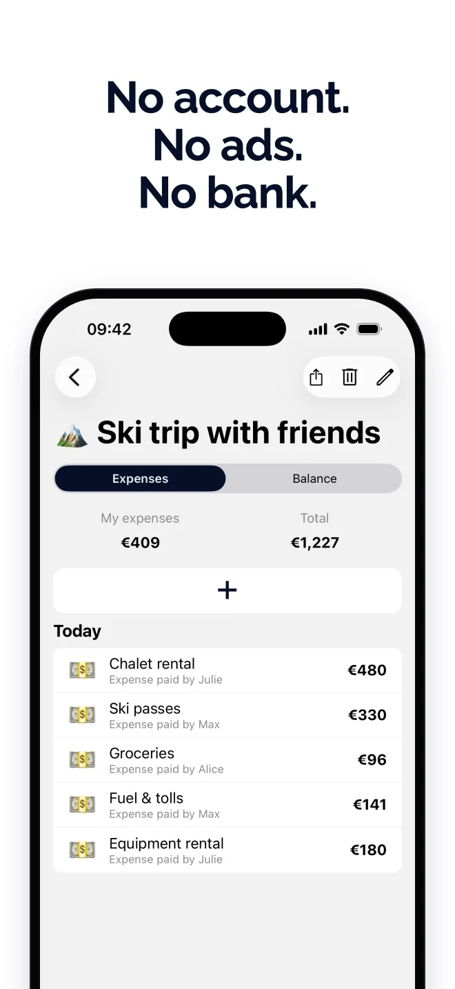 No account. No ads. No bank.